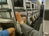 A passenger was blocking the aisle with her smelly foot, but I managed to teach her a lesson — and the whole cabin cheered me