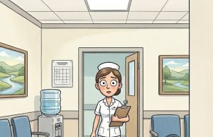 Four men are in the hospital waiting room