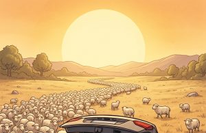 Once upon a time, there was a farmer with an enormous flock of sheep.