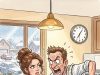 A wife was in the kitchen trying to whip up a nice breakfast of fried eggs for her husband