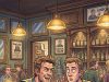 Two builders go into the pub after a hard day’s work.