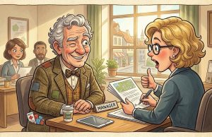 An Elderly Man With A Winking Problem.