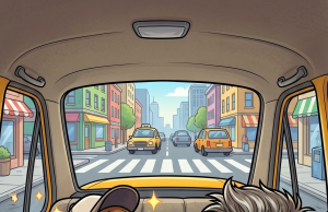 A second-grade boy hopped into a taxi after school one afternoon.