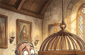 A nun visits the priest.
